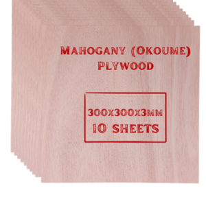 Mahogany (Okoume) Plywood Sheets 300x300x3mm 10pcs