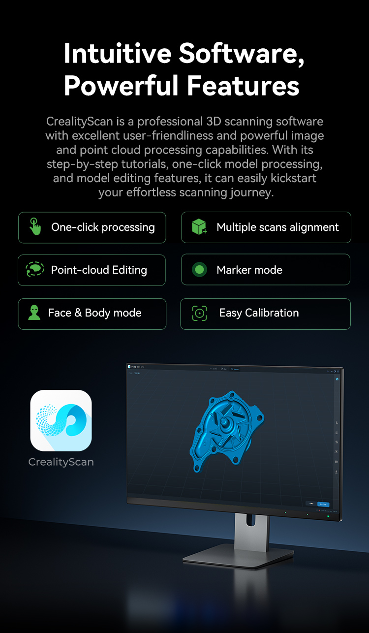 Creality CR Scan Otter Ultra High Precision Handheld 3D Scanner - Image 16