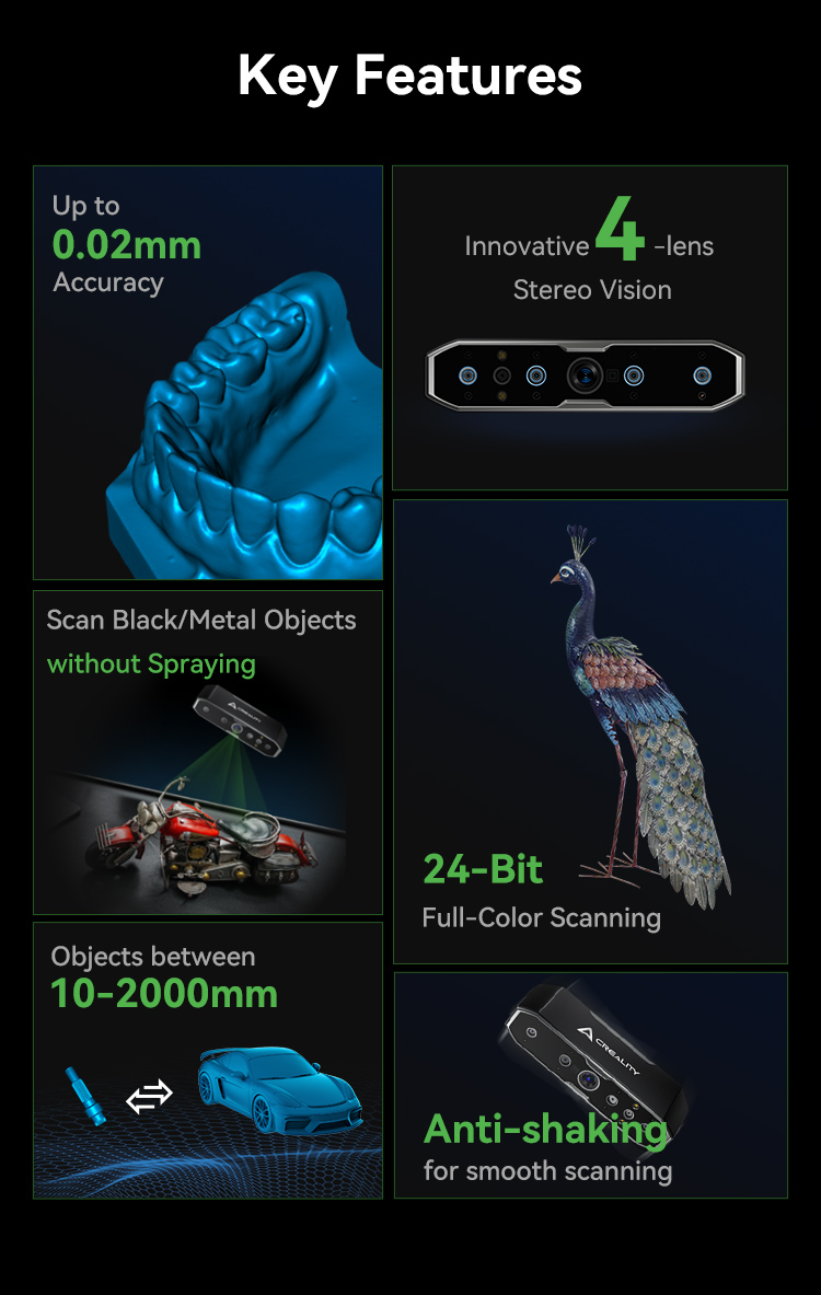 Creality CR Scan Otter Ultra High Precision Handheld 3D Scanner - Image 4
