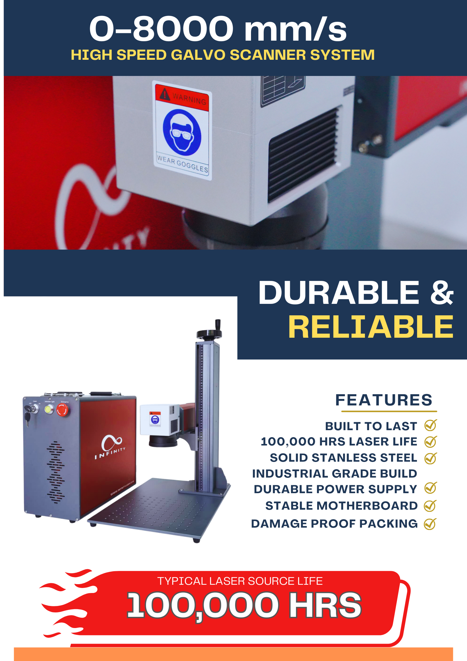 INFINITY LASER 100W JPT MOPA Fibre Laser Machine - Image 5