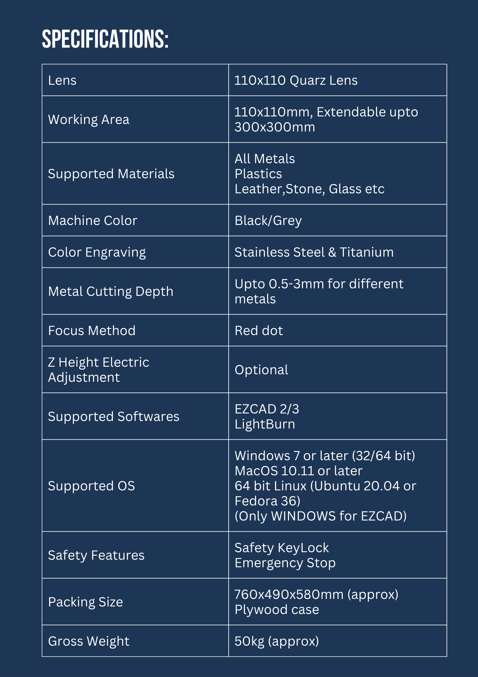 INFINITY LASER 100W JPT MOPA Fibre Laser Machine - Image 9