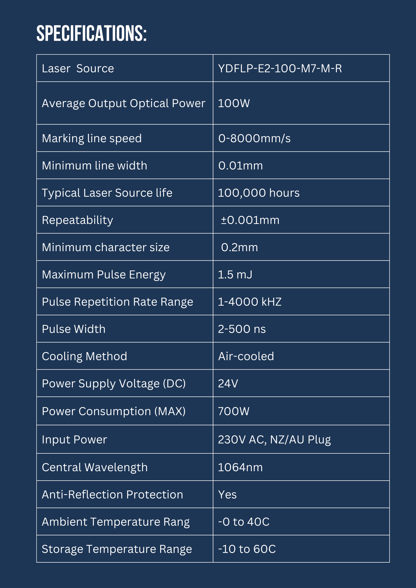 INFINITY LASER 100W JPT MOPA Fibre Laser Machine - Image 10