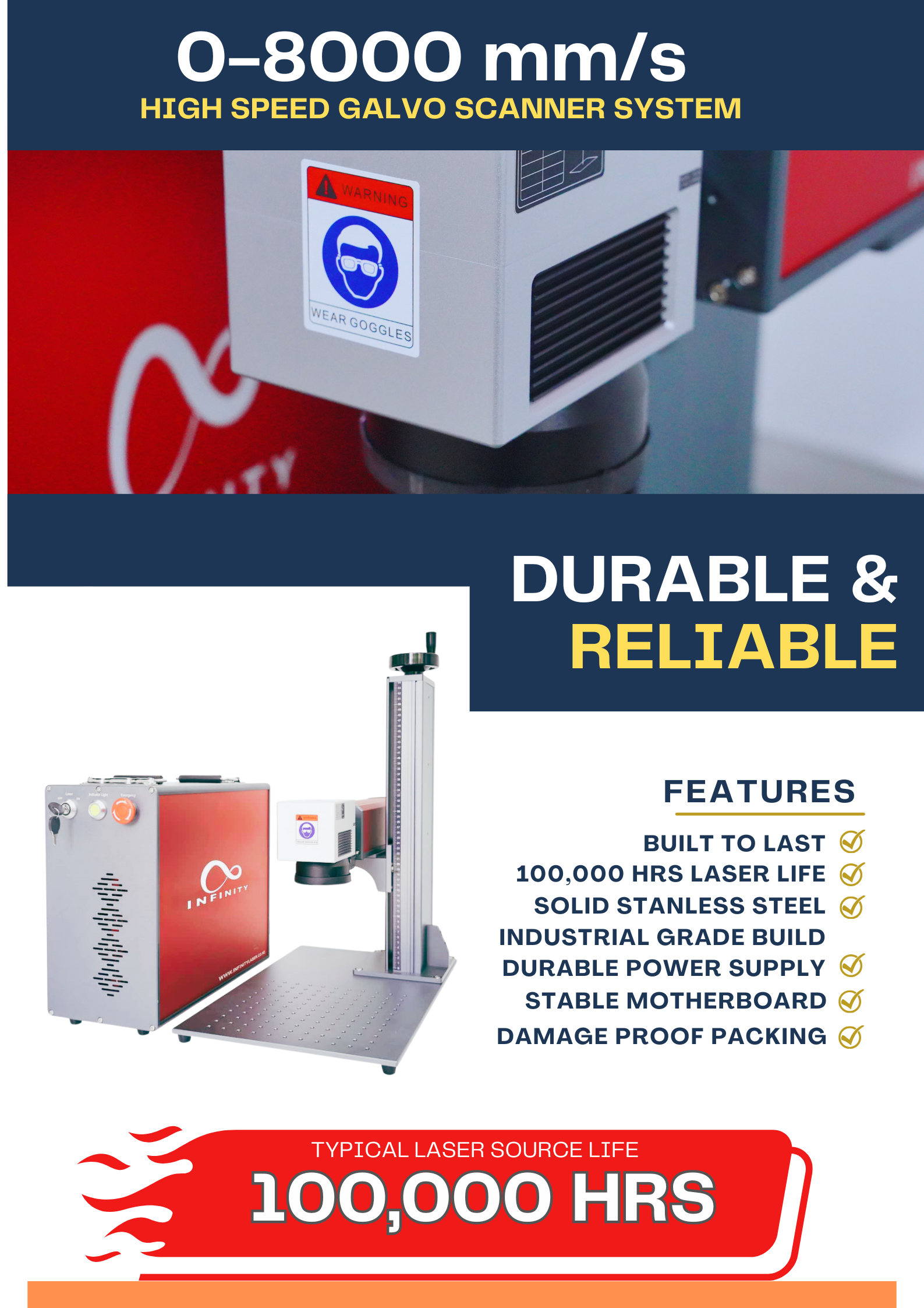 INFINITY LASER 60W JPT MOPA Fibre Laser Machine - Image 5
