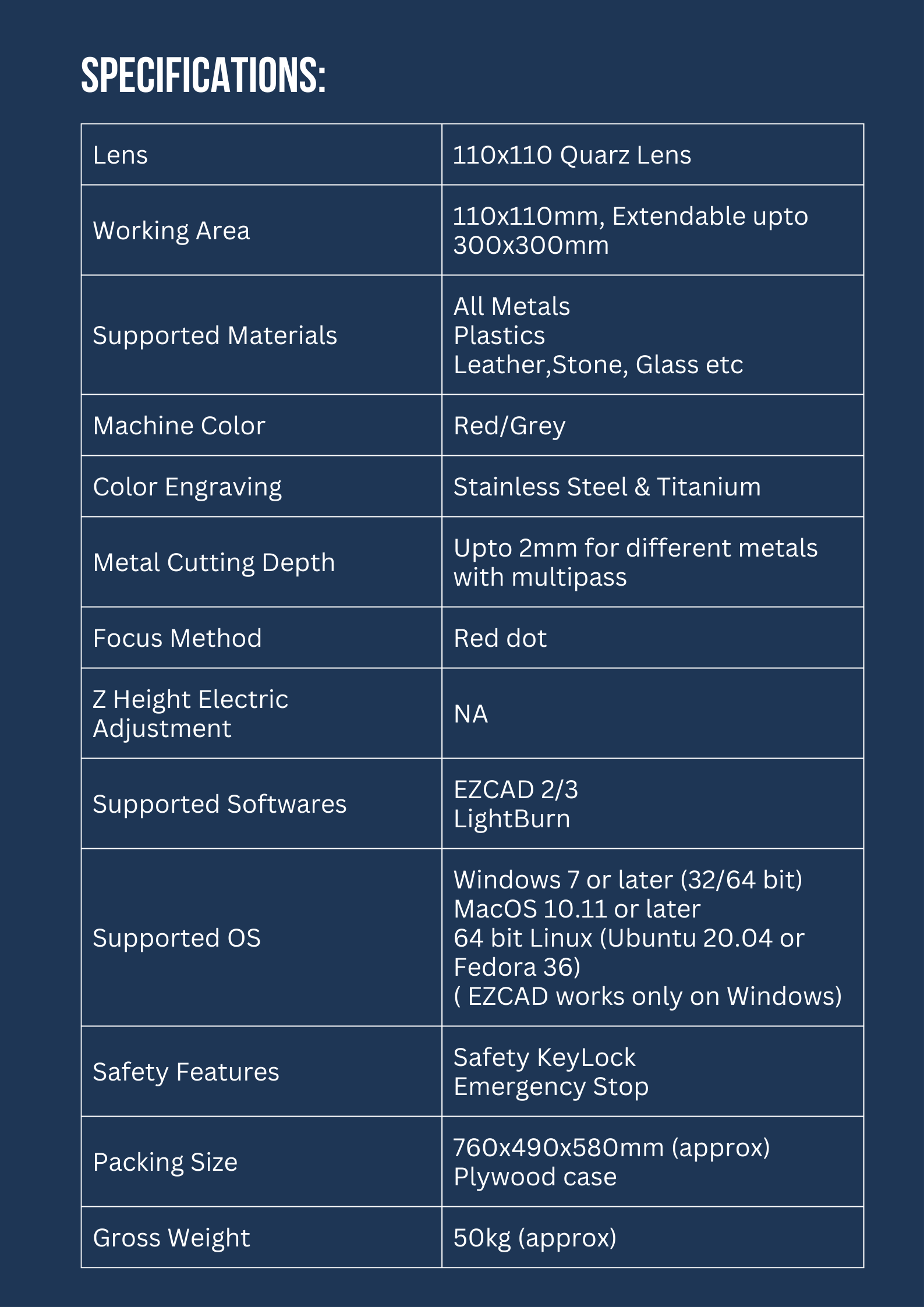 INFINITY LASER 60W JPT MOPA Fibre Laser Machine - Image 9