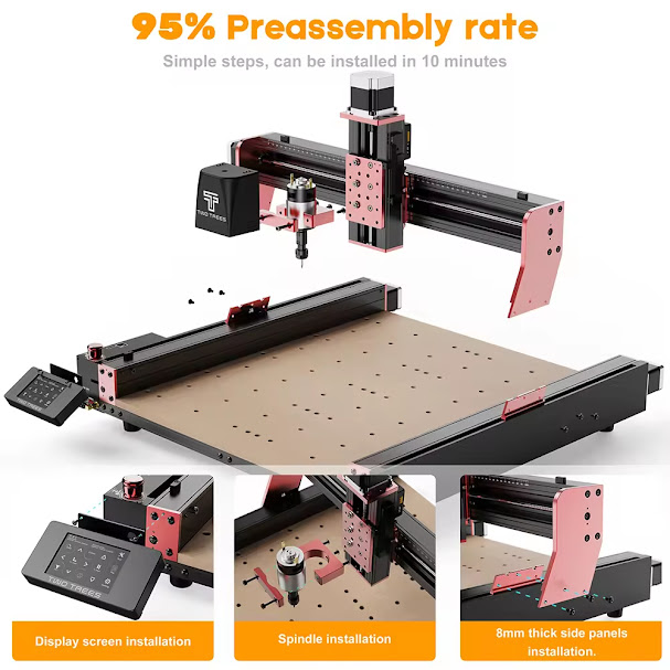 TTC 450 Pro CNC 4.3 inch Touch Screen CNC Router Machine 460x460x80mm - Image 5